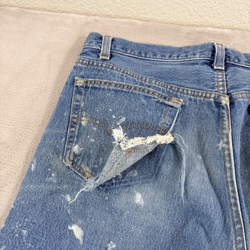 Vintage Levis 501xx Jeans Men 36x34 (Fits 34x31) Distressed Paint Made in USA